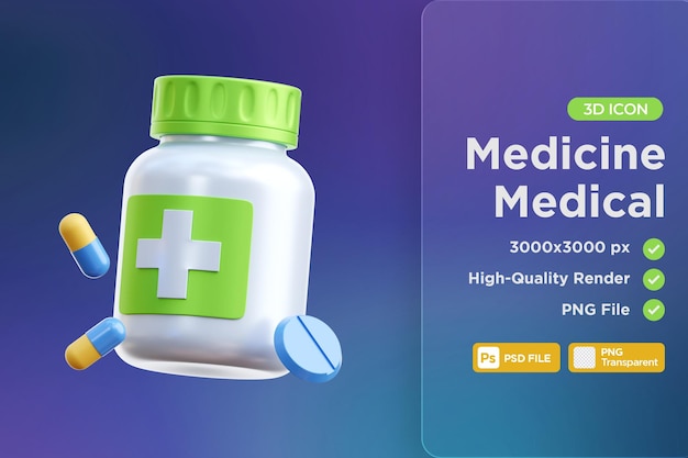 Medicine Medical 3D Illustration