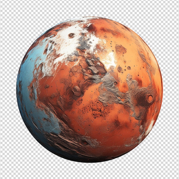 Mercury planet isolated on transparent background