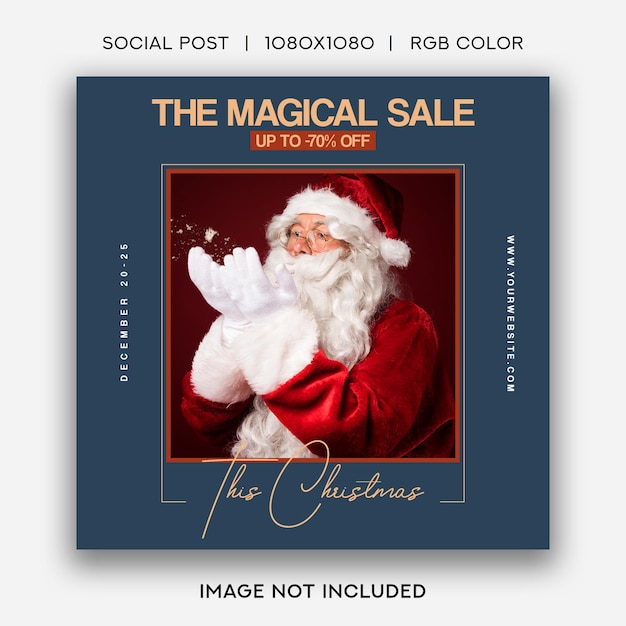 Merry Christmas Sale Instagram postsjabloon