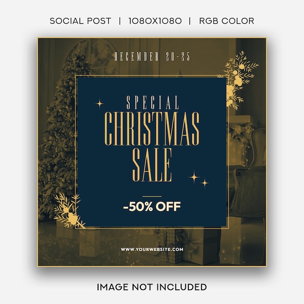 Merry Christmas Special Sale Social Post Template