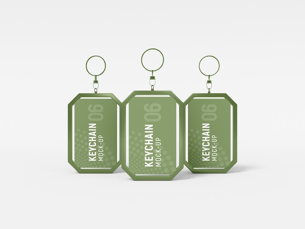 PSD metal keychain branding mockup