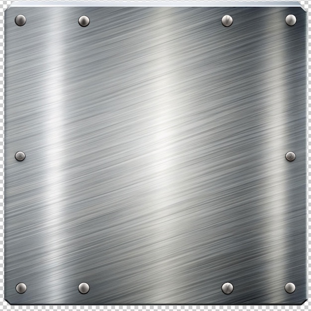 PSD metal png on transparent background