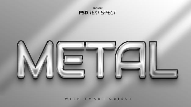 PSD metal shiny movie headline text effect design