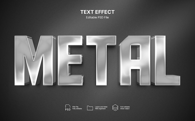 PSD metal text effect