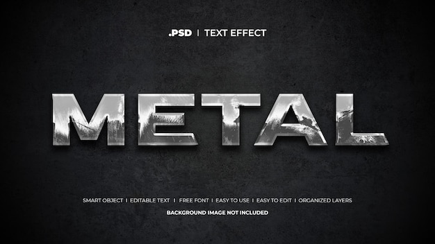 PSD metal text effect