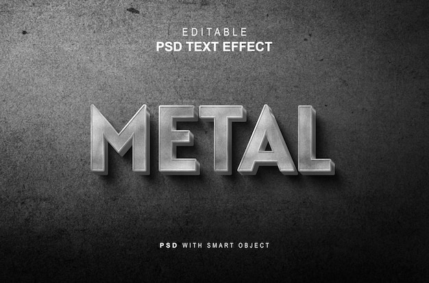 PSD metal text style effect