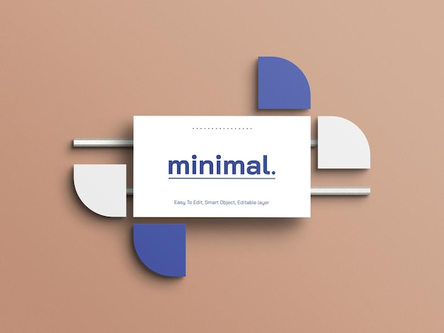 Minimal business card mockup