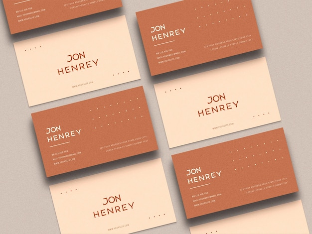 Minimal business card mockup