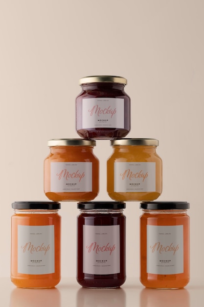 PSD minimal jar labeling mockup