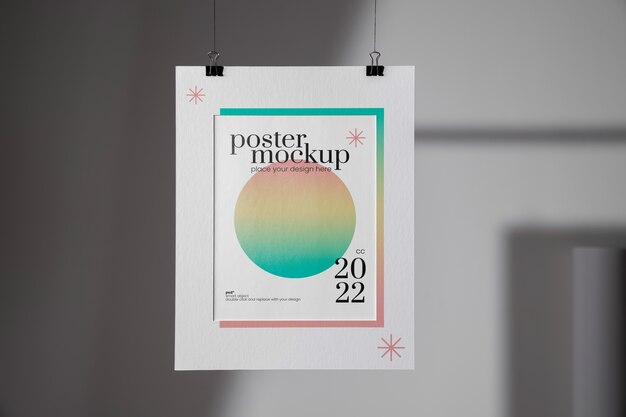 PSD minimal poster mock-up design