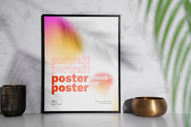 PSD minimal poster mock-up design