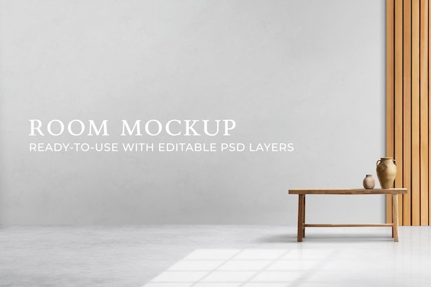 PSD minimal room interior mockup psd