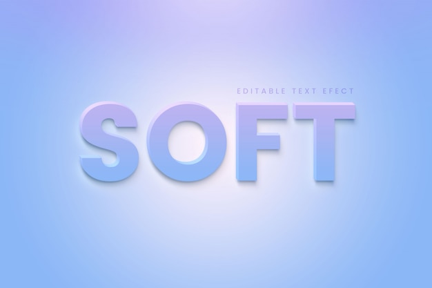 PSD minimal soft text effect