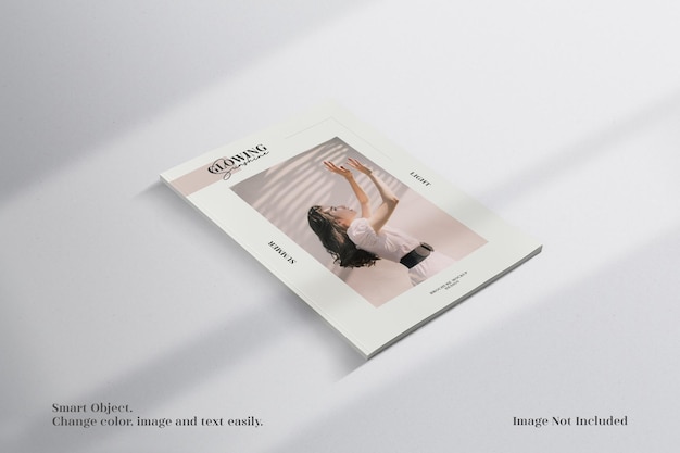 Minimalist perspective brochure or magazine mockup