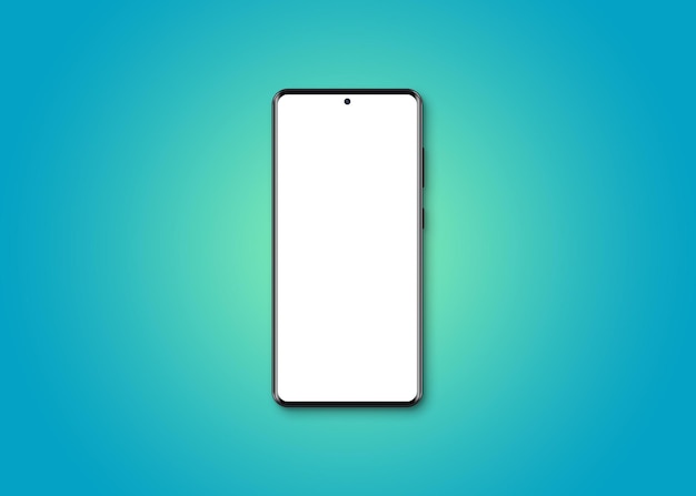 Minimalist punch hole phone screen mockup