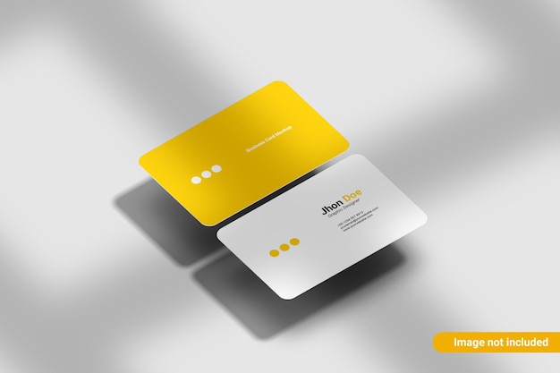 minimalist rounded business card mockup