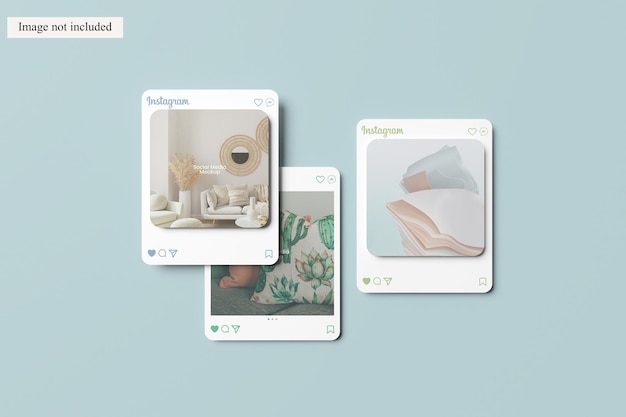 PSD minimalist social media mockup for showcasing your ui design