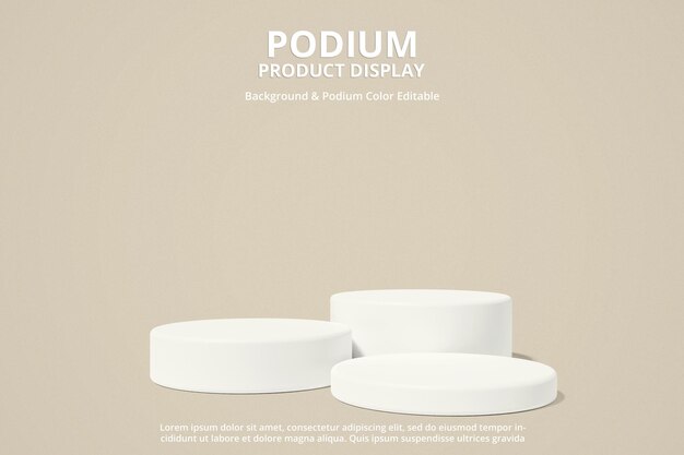 PSD minimalistische moderne podiumachtergrond voor branding en productpresentatie 3d-rendering