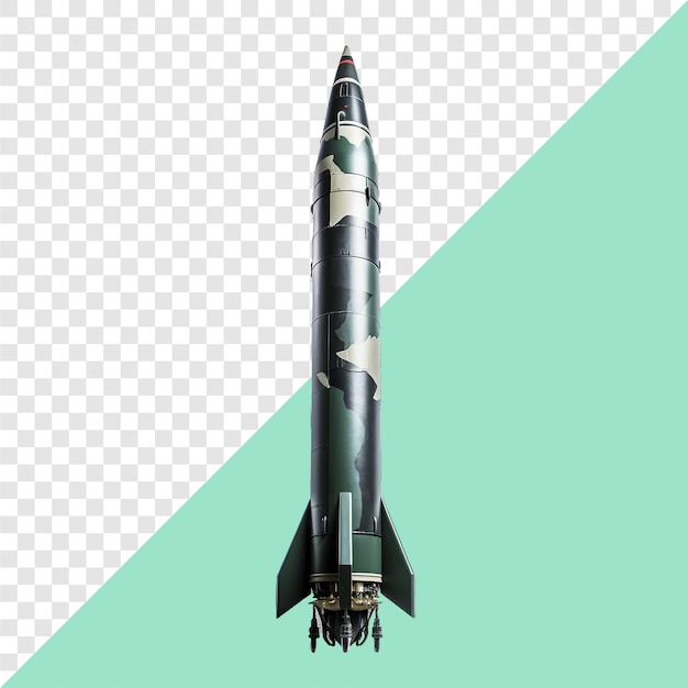 missile transparent background isolated image generative AI