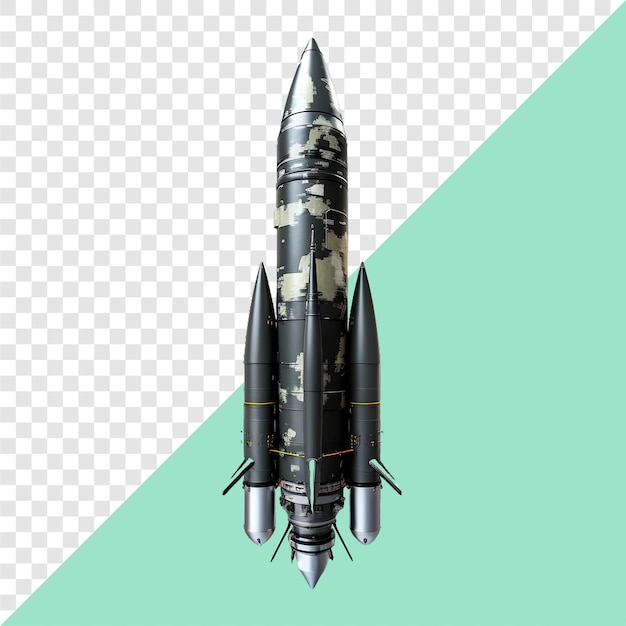 missile transparent background isolated image generative AI