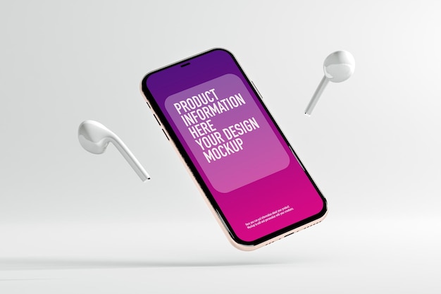 Mobile mockup on white background