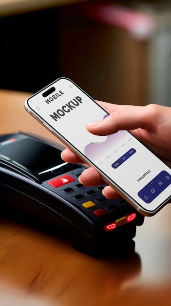 PSD mobile payment mockup design