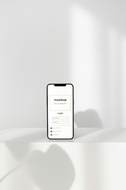 PSD mobile phone screen mockup template