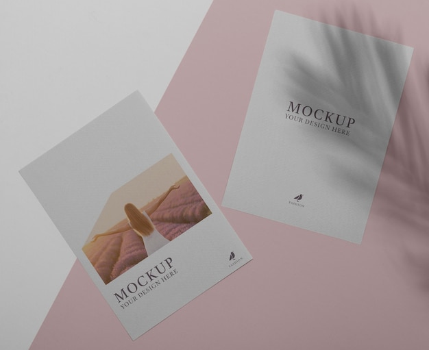 PSD mock up brochure shadow overlay concept