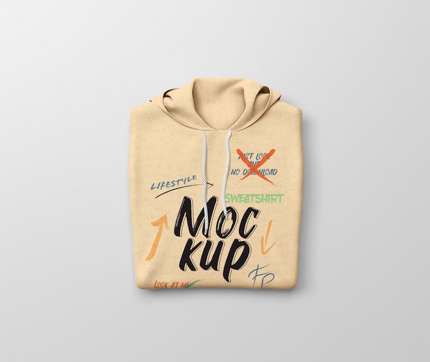 Mock-up design of sweatshirt