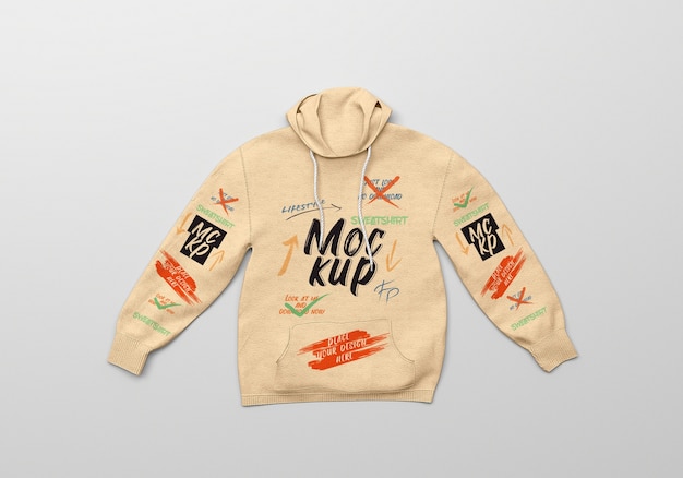 Mock-up design of sweatshirt