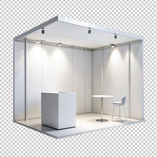 PSD mockup of a trade show booth stall it features