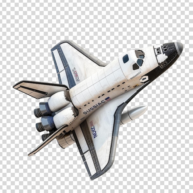 a model of a space shuttle with the word space on it