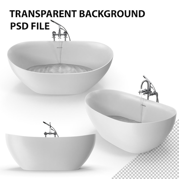 PSD modern bathtub png