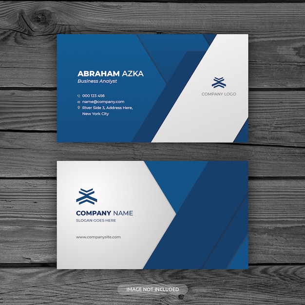 Modern blue business card design with corporate concept