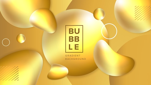 PSD modern bubbles gold gradient background