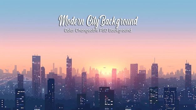 PSD modern city background