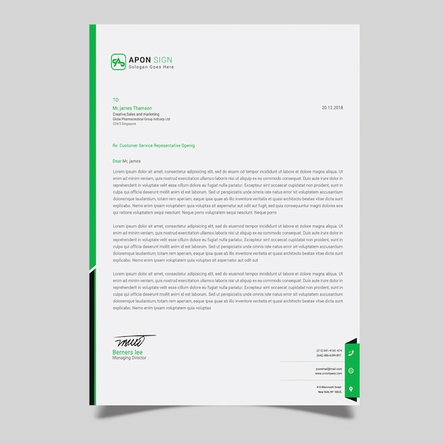 Modern company letterhead