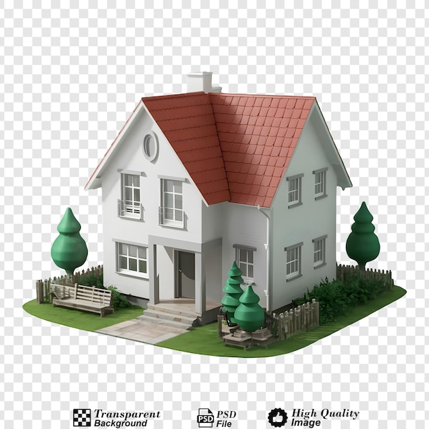 Modern house png isolated on transparent background