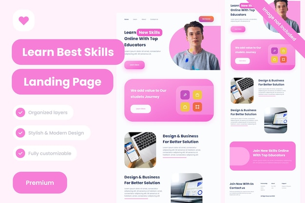 modern landing pages website template