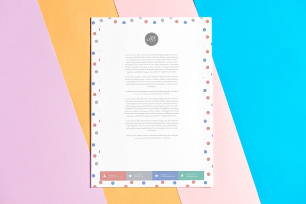 Modern letterhead mockup