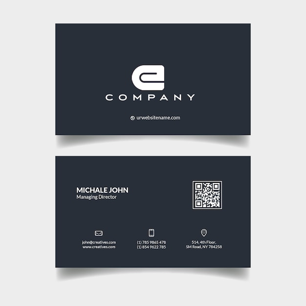 PSD modern professional business card template 