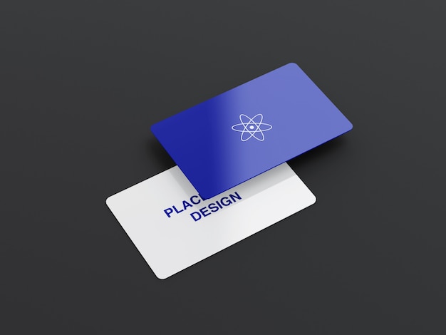 Modern rounded business card mockup