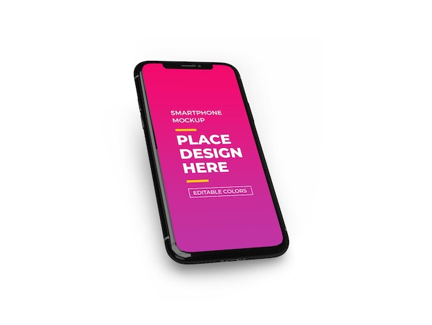 Modern Smartphone Mockup Design Isolated