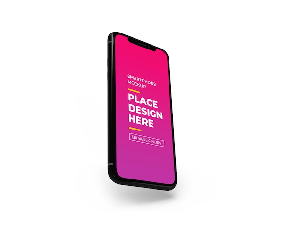 Modern Smartphone Mockup Design Isolated