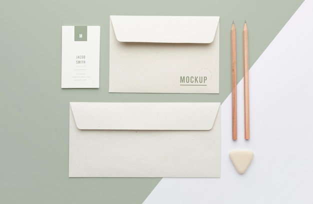 Modern stationery mock-up composition