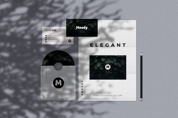 PSD modern stationery mockup