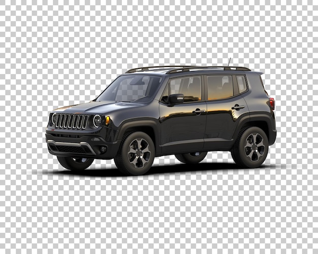 PSD modern suv isolated on background 3d rendering illustration