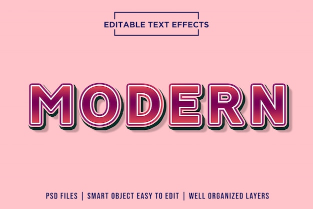 Modern text effect