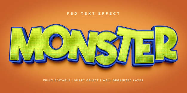 Monster 3d style text effect