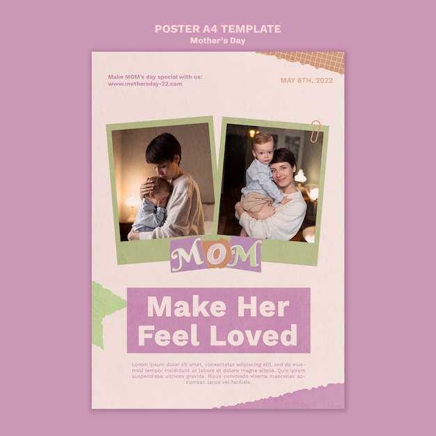 Mother's day poster template design